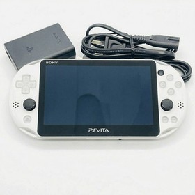 PS Vita PCH-2000 Glacier White Slim Console Very Good w/ Genuine Sony JP Charger
