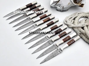 Premium Handcrafted Damascus Steel Full Tang Hunting Pencil Dagger Knife 10 Pcs - Picture 1 of 1