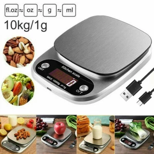 Küchenwaage 10KG/1g Digital Edelstahl LCD Electronic Grammwaage Haushaltswaage - Bild 1 von 15