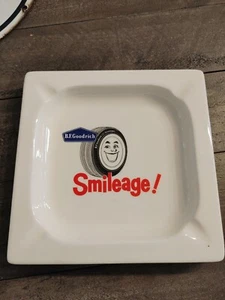 B.F.Goodrich Tires Smileage Vintage Ceramic Ashtray - Picture 1 of 3
