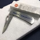 Trout Unlimited Folding Pocket Knife, Partially Serrated & Stainless Blade F93