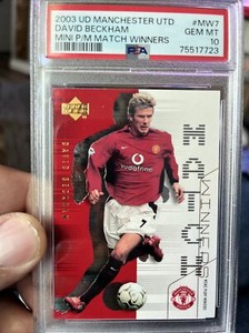 2003 Upper Deck Manchester UTD David Beckham Mini PM Match Winners PSA 10💥Pop 3