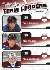 2010-11 (AVALANCHE) O-Pee-Chee Team Leaders #TL8 Craig Anderson/Stastny/Stewart