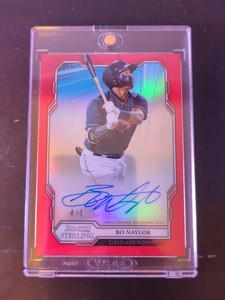 BO NAYLOR 2019 Bowman Sterling Prospect Auto Red 4/5