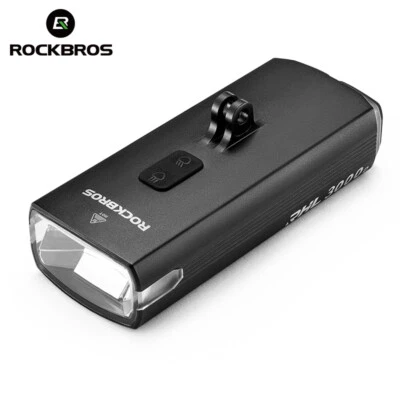 ROCKBROS Bike Headlight 3000 Lumen Temperature Control Waterproof Type-C Charge - Image 1 of 4