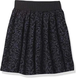 VERO MODA Women's Cary Skater Skirt with Velvet Brocade Paisley Navy Size 34 NEW - Imagen 1 de 3