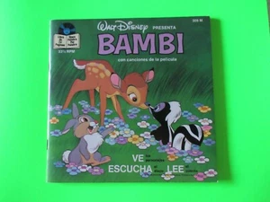 BAMBI 7" 45 RARE SPANISH PRESS PIC SLEEVE DISNEY LATIN - Picture 1 of 2