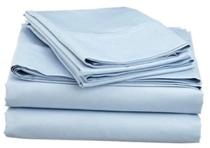 Jenylinen Size Sleeper Sofa Bed Sheet Set (54" x 72" x Full Light Blue Solid - Picture 1 of 4