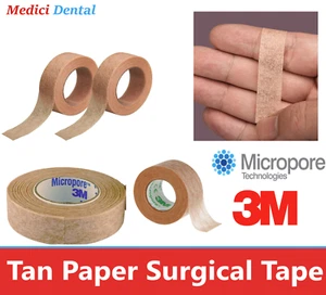 3M SOLVENTUM MICROPORE™ SURGICAL TAPE Tan Paper Surgical Tape, ½" x 10 yds - Picture 1 of 9