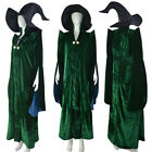 Harry Potter Minerva McGonagall Dress Cosplay Costume Dark Green Cloak Trench