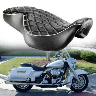 Two Up Driver Passenger Seat For Harley Touring Road King Custom FLHR 1997-2007 Foto 1 de 4