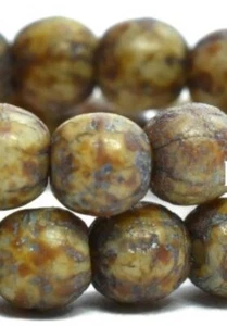 4mm, Marfil con Picasso y Acabados Grabados, 25 Redondos Druk, (duk64) - Imagen 1 de 1