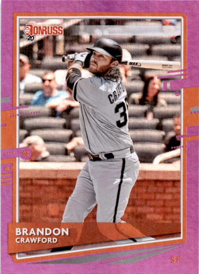 2020 Donruss Holo Purple #189 Brandon Crawford  San Francisco Giants Baseball  - Image 1 of 2