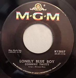 HEAR IT 50's 45 rpm record Conway Twitty "Lonely Blue Boy" from 1959 - Picture 1 of 2
