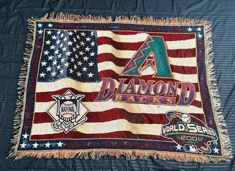 Arizona Diamondbacks World Series Champions woven tapestry blanket 2001 Cover