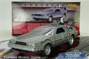 DELOREAN BACK TO THE FUTURE TIME MACHINE MODEL CAR TWO 2 1:32 SIZE BTF FILM T3 - Picture 1 of 5