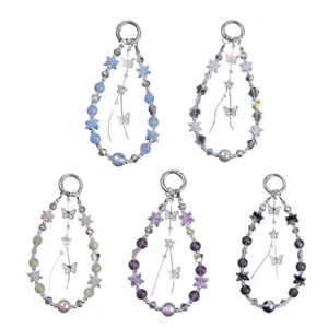 Lightweight Sturdy Butterfly Flower Crystal Key Chain Elegant keyrings Ornament - Photo 1 sur 13