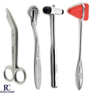 Neurosurgical Diagnostic Medical Reflex Hammer Wartenberg Pin Wheel Instruments - Picture 1 of 5