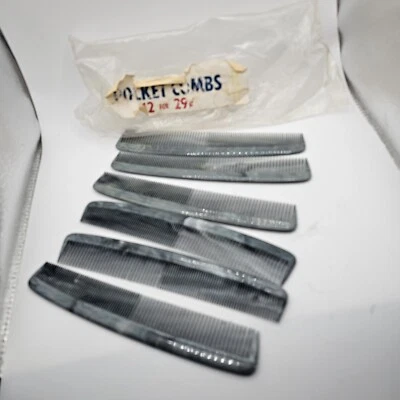 Peines de pelo diseño mármol gris de colección 7" lote de 6 con desenredante embalaje original Foto 1 de 4