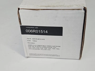 006R01514 Yellow compatible toner for Xerox WC 7525 7530 7535 7545 VAT Incl - Image 1 of 3