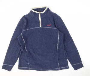 Weird Fish Women's Blue Striped Pullover Sweatshirt Size 16 - Picture 1 of 12