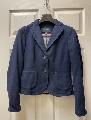 Chaqueta Blazer Banana Republic Para Mujer Talla 2 Académica Forrada Azul Marino Botones Preppy Foto 1 de 4
