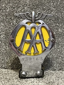 1940’s/50’s FLAT TYPE CHROME MOTORCYCLE AA MEMBERS BADGE-EXCELLENT CONDITION! - Picture 1 of 3