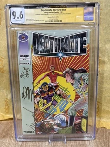 Image Deathmate Preview Green #nn Advance Comic Ss CGC 9.6 1993 Graded Signed 3x - Picture 1 of 5