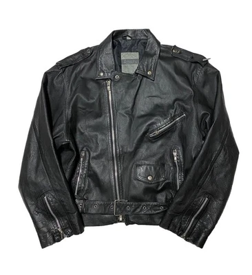 Vintage Accents Leather Jacket Mens XL Punk Rock Motorcycle Perfecto - Image 1 of 4