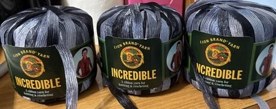 LOTE de 3 hilo de cinta increíble marca Lion acento en negro 1,75 oz 110 yardas Foto 1 de 4