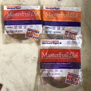 3 Venture Tape Master Folie Plus Kupferfolie 7/32"x36 Yds für Buntglas. NEU - Bild 1 von 2