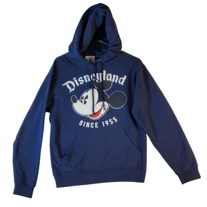 Disneyland Mickey Mouse Since 1955 Navy Blue Hoodie Sweatshirt Size S - Picture 1 of 8