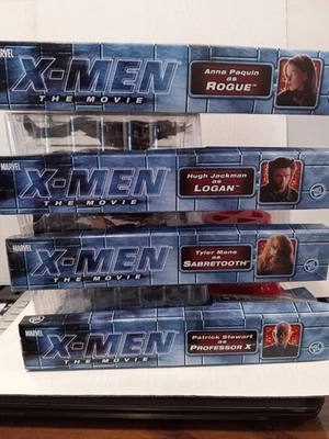 LOTE DE 4 - FIGURAS DE LA PELÍCULA MARVEL X-MEN - PROF X / ROGUE / DIENTE DE SABLE / LOGAN Foto 1 de 4