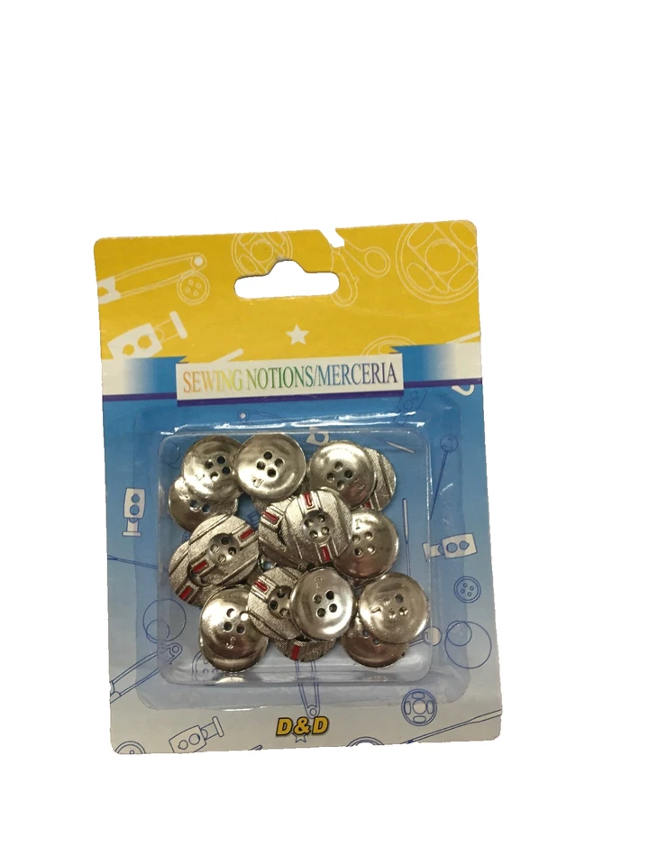 Bottoni in metallo da cm 1,5 colore argento chiaro o scuro pz.22 - Immagine 1 di 1