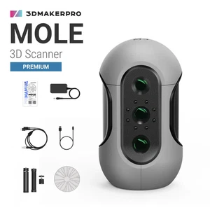 3DMakerpro Mole Handheld 3D Scanner Premium 0.05mm Accuracy for 3D Printer J8L6 - Picture 1 of 12