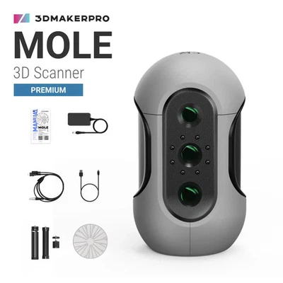 3DMakerpro Mole Handheld 3D Scanner Premium 0.05mm Accuracy for 3D Printer J8L6 - Image 1 of 4