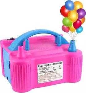 Portable High Power Electric Balloon Pump Dual Nozzle Air Pump Balloon Inflator - Picture 1 of 38