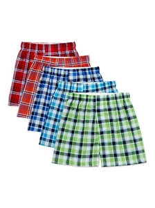 Wonder Nation - Boys Tartan Boxer - 5 Pack - Medium & Large - New - Picture 1 of 1