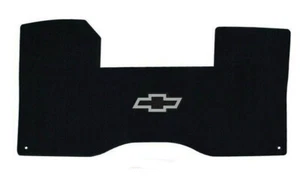 NEW! BLACK FLOOR MATS 1967-1970 Chevy Pickup Truck C10 K10 Embroidered Logo 1pc - Picture 1 of 14