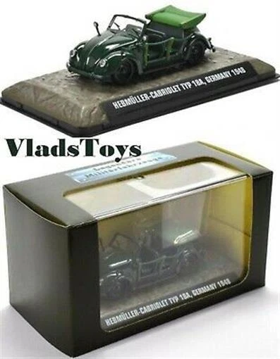 Atlas 1:43 VW Fusca Hebmuller-Cabriolet Type 18A - Germany, 1948 7123-115 - Image 1 of 1