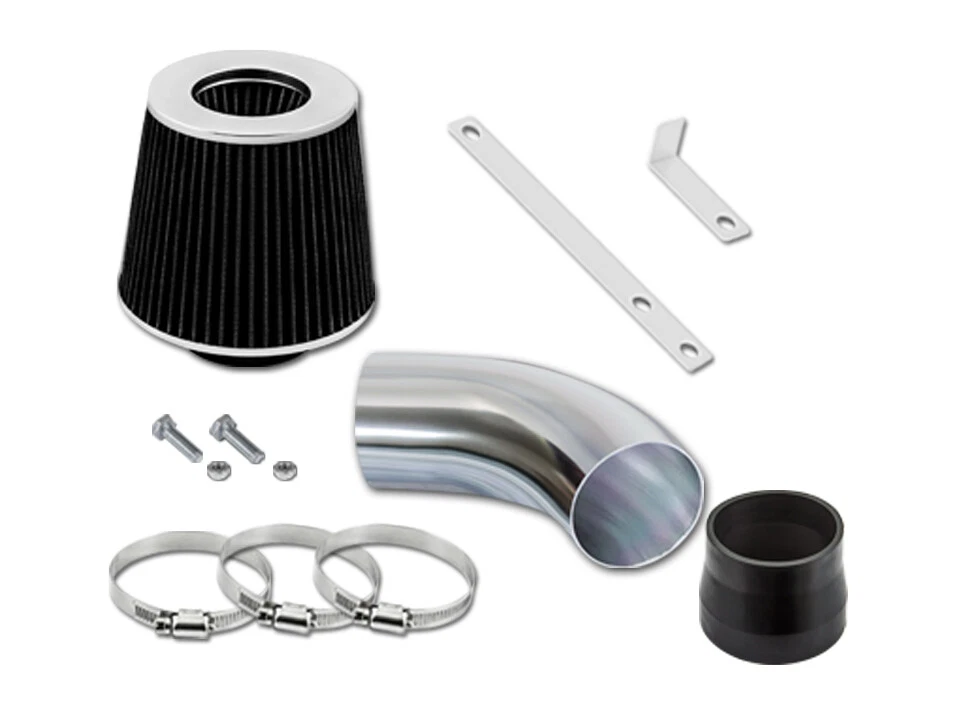 For 97-00 BMW 528i 01-03 525i 530i GSP 3" Black Short Ram Air Intake Kit Filter Foto 1 de 1