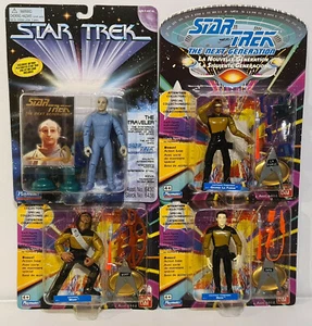 STAR TREK : THE TRAVELLER, LT WORF, DATA, GEORDI LA FORGE ACTION FIGURES - Picture 1 of 8