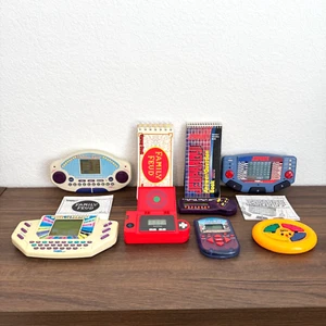 Electronic Hand Held VTG Games Pokemon Jeopardy Hangman Wheel Simon + More_7 Lot - Picture 1 of 23