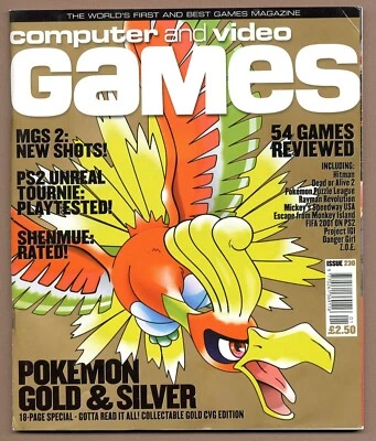 Computer & Video Games Magazine C&VG C+VG 2001 01 January Pokemon Gold Silver - Image 1 of 3