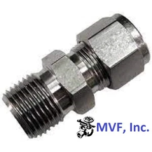 Male Connector 3/8" OD Tube X 1/4" MNPT 316S/S Instrument Tube Fitting AMC-6-4N - Picture 1 of 3