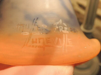 TULIPE EN PÂTE DE VERRE MARMORÉEN FRÈRES MULLER LUNÉVILLE N°3 - Photo 1/4