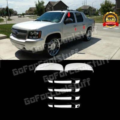 For Chevy Suburban/Tahoe/Avalanche 2007-11 12 13 Chrome Mirror+Door Handle Cover - Image 1 of 3