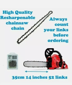 ALM Kettensäge Sägekette 14" 35cm Blattteilung 3/8" 52 Antriebsglieder CH052 - Bild 1 von 2