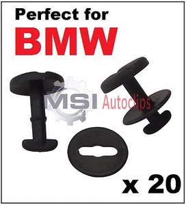 20 x BMW Floor Carpet Mat Clips E36 E46 E38 E39 Series Twist Lock with Washers - Picture 1 of 4