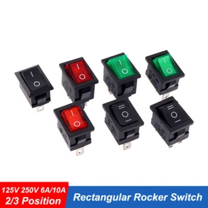 Rectangular Rocker Switch 2/3 Position SPST 125V 250V 6A/10A KCD1 ON OFF - Picture 1 of 14